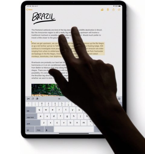 Новые жесты в iPadOS