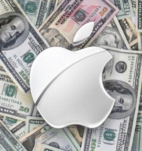 Логотип Apple и деньги