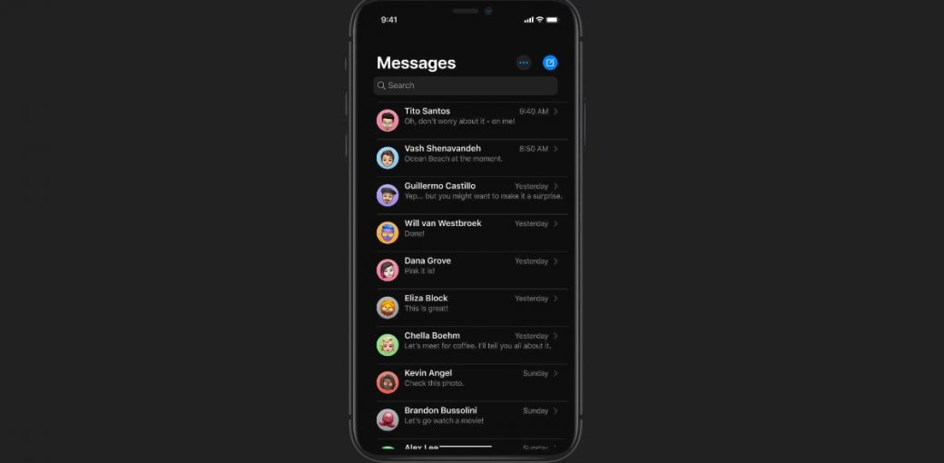 Приложение iMessage на iPhone