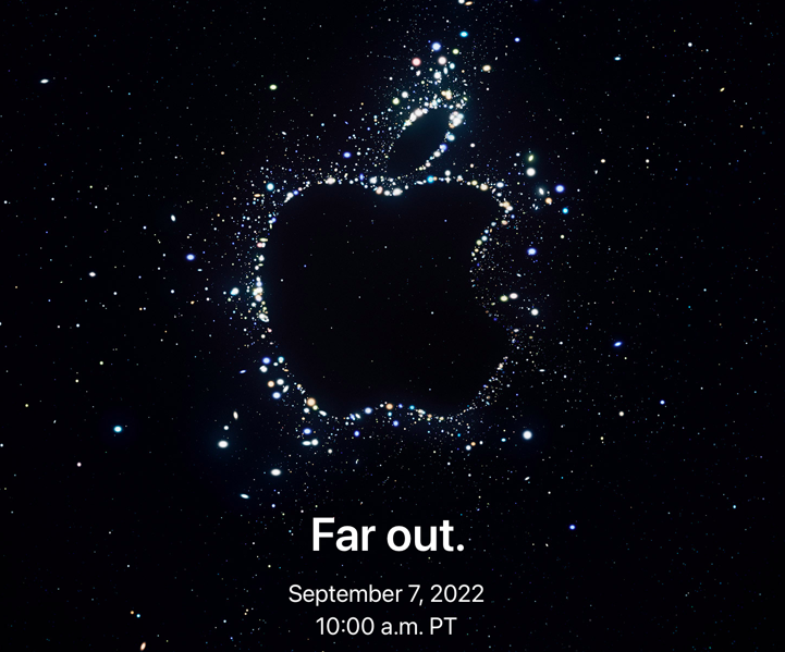 Приглашение Apple на презентацию 7 сентября 2022 года